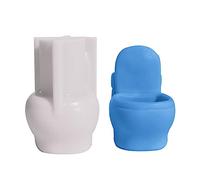 Stampo per candele a forma di WC, stampo per decorazione in gesso in silicone 3D, stampo in resina per candele profumate, stampo per piante grasse