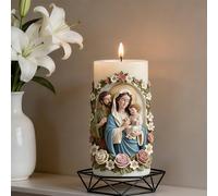 Stampo per candele a pilastro della Sacra Famiglia, con Gesù, Vergine Maria e Giuseppe, in silicone, per realizzare candele, cera, aromaterapia e artigianato in resina fai da te, decorazioni natalizie