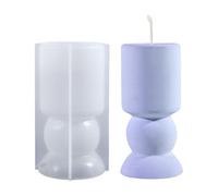 Stampo per candele a pilastro romano, stampi in silicone per candele cilindriche 3D, forniture geometriche per la produzione di sapone in cera, stampo in resina epossidica per centrotavola da tavolo