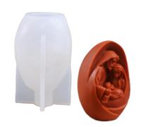 Stampo per candele a tema presepe, forma di Gesù 3D, resistente al calore, per Natale, aromaterapia, sapone, fondente, cioccolato, resina, artigianato, progetti fai da te