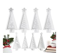 Stampo Per Candele Albero Di Natale | Stampo PortaLumini Tematica Natalizia - 4 Pezzi Riutilizzabile Per Decorazioni Natalizie Per Cioccolato Sapone Pasta Di Zucchero Torte Portacandele