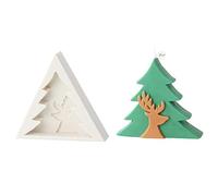 Stampo per candele decorative per albero di Natale,stampo per candele decorative per albero di Natale Stampo in resina siliconica per uso alimentare riutilizzabile per realizzare candele e