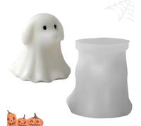 Stampo per candele di Halloween Animal Ghost Candle, Ghost Silicone Mold, 3D Cat & Dog Ghost Shapes for Candle, Soap & Resin DIY Y, Reusable Flexible Silicone Craft Mold (Dog)