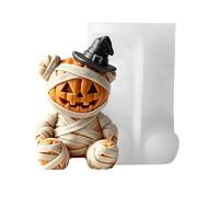 Stampo per candele di Halloween, facile da sformare dolce e orso fai da te, per candele di Halloween, per sapone, resina epossidica, statue, calcestruzzo, opere d'arte fai da te e