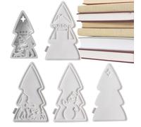 Stampo per candele di Natale - 4 pezzi in silicone riutilizzabile - Stampo per la colata di resina albero di Natale, per gli amanti del mestiere principianti, decorazione della casa, resina saponetta