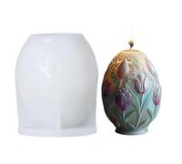 Stampo per candele di Pasqua Mould - Stampo per candele di Pasqua | Stampo riutilizzabile per candele per statua di uova di Pasqua - Decorazione pasquale per principianti stampaggio in gesso per deb