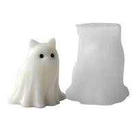 Stampo per candele fantasma di Halloween, per decorazioni per la casa fai da te, saponetta, artigianato in resina, decorazione per la casa di Halloween (cat)