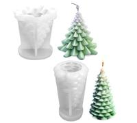 Stampo Per Candele In 2 Pezzi, Stampo Per Candele Ad Albero Di Natale, Stampo Per C-andele In Silicone 3D, S-tampo Per C-andele Ad Abete