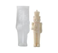 Stampo per candele , in silicone 3D, per resina e sapone | Stampo riutilizzabile a forma di soldato a forma di gatto, renna, orso, stampo flessibile per fai da te