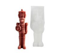 Stampo per candele , in silicone 3D, per resina e sapone | Stampo riutilizzabile a forma di soldato a forma di gatto, renna, orso, stampo flessibile per fai da te