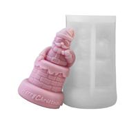 Stampo per candele in silicone a forma di Babbo Natale creativo a forma di candela profumata che fa stampo in silicone per la festa