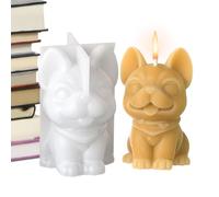 Stampo per candele in silicone a forma di cane,Stampo in gesso per animali | Strumento di stampaggio in calcestruzzo per ufficio e artigianato 3D in silicone per gesso