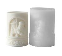 Stampo per candele in silicone Babbo Natale con design in rilievo per artigianato e progetti natalizi Stampo per candele in silicone per le vacanze