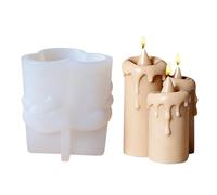 Stampo per candele in silicone cilindrico 3D, conforme al silio, per candele, per versare in silicone, per candele fai da te, per la produzione di candele, artigianato (A)