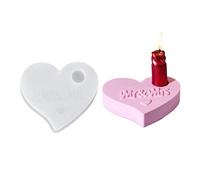 Stampo per candele in silicone - Stampo antiaderente a forma di cuore per vassoio | Forniture in silicone per fabbricazione di sapone, forme per feste e creazioni artistiche, uso quotidiano per Pro