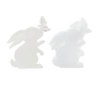 Stampo per Candele in Silicone, Stampo Coniglio per Gesso, per Candele con Disegno a Farfalle, Per Pasqua, Primavera, Fai da Te, Colata di Resina, Sapone, Gesso