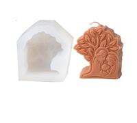 Stampo Per Candele In Silicone Stampo in silicone for candele, mini piatto ovale rotondo a forma di cuore, croce, scultura in resina, gesso, decorazione for la casa per il Fai Da Te(Style-02)