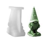 Stampo per candele natalizie 3D nano fai da te riutilizzabile e | Stampi per candele artigianali per ornamenti in gesso, lavori in calcestruzzo, appassionato di fai da te e mestieri