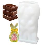 Stampo per candele, non adesivo, facile da staccare, modello in silicone con coniglietto pasquale per candele, per intonaco fai da te in resina e decorazioni per la casa