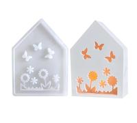 Stampo per candele pasquali in silicone a forma di coniglio, stampo antiaderente per candele a forma di coniglietto, stampo in silicone a forma di farfalla, in resina, facile rilascio