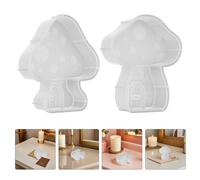 Stampo per candele profumate in silicone 3D a forma di fungo, 2 pezzi, stampo