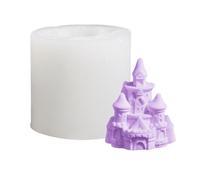 Stampo per candele riutilizzabile,Stampo in silicone riutilizzabile flessibile - per castello per fusione in silicone,Per resina epossidica, gesso, sapone, progetto scolastico, officina, riunione