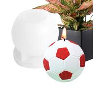 Stampo per candele - Stampo per candele a forma di pallone da calcio | Stampi in silicone a forma di pallone da calcio | Strumenti per la decorazione di torte | Stampi per la realizzazione, resina