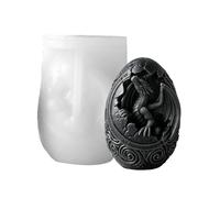 Stampo per candele uova di drago decorazioni artigianali 3D in resina e | Stampi in silicone per candele di sapone al cioccolato per feste di compleanno festa ufficio casa camera scrivania tavolo