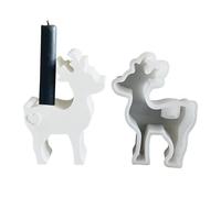 Stampo per candeliere alce, stampo in resina di cervo di Natale,Stampo in gesso per alce di Natale per fusione - decorativo in silicone con renna per candele per aromaterapia, decorazioni per l