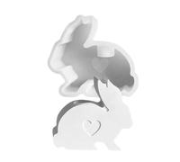 Stampo Per Candeliere Per Coniglio - Banditore Di Coniglio Animale | Stampo Per Portacandele Coniglio | Stampo Per Candelabro Coniglio | Stampo In Silicone Per Coniglio Di Pasqua Teatro | N Stampo In