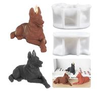 Stampo per cani 3D Stampo per candele per cani Stampo per animali Stampo per fusione in resina per cani Stampo in resina Stampo in silicone per candela Decorazione domestica Stampo per candele Stampo