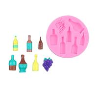 Stampo per caramelle con bottiglia liquore, strumento artigianale in silicone resistente calore, perfetto per preparare dolci, regali, progetti cottura eventi, stampi per caramelle a forma