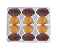 Stampo per caramelle con orso 3d - cioccolato in silicone premium/gelatina | Stampo approvato dalla FDA per gomme, gumdrops e cera si scioglie | Design flessibile (forma di cola/arancione/orso