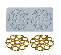 Stampo per caramelle geometriche in 3D a forma geometrica Stampo per cioccolato in silicone Fondente in pizzo Stampo per torta Stampo per argilla per Sugarcraft Polymer Clay Cupcakes Cioccolato Candy