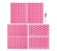 Stampo per caramelle in silicone da 6 pezzi con contagocce Stampo per cottura al cioccolato a forma di cuore riutilizzabile mini dinosauro per uso alimentare morbido per fondente