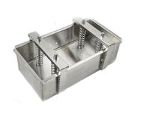 Stampo per carne con molla a compressione, per hamburger ripieni, slider, barbecue e grigliate, struttura in acciaio inox