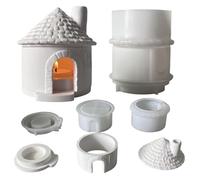 Stampo Per Casa Natalizia Portacandele,Set 3D per Villaggio in Silicone - Stampo per Aromaterapia da Scrivania per Casa o Ufficio per Giorni Feriali o Ringraziamento