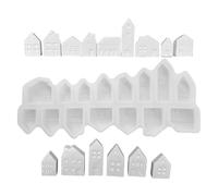 Stampo Per Casa - Stampo Per Cemento 21,8x10x1,5 Cm, stampis In Silicone Per Artigianato Decorativo, stampis Per Gesso A Quindici Cavità, Stamppo Per Resina A Forma Di Casa, Stamppo Per Colata