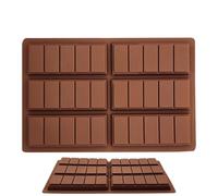 Stampo per cialde al cioccolato, stampo per cioccolato, stampo da forno rettangolare per cialde, per barrette di caramelle, stampo per cioccolato robusto e staccabile, tappetino da forno per caramelle