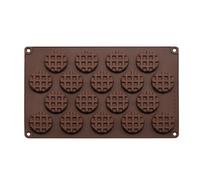 Stampo per cialde - Stampo per cioccolato in silicone riutilizzabile con 18 scomparti | Stampo multifunzione per biscotti e semisferi per dolcetti fatti in casa, ricette da dessert, decorazioni per