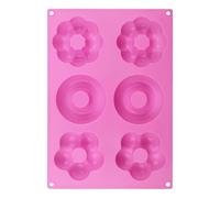 Stampo per ciambella in silicone con motivo floreale - Stampo per ciambelle resistente al calore, teglia antiaderente | Stampo per dolci e biscotti, Stampo per bagel riutilizzabile per cuocere muffin