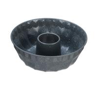 Relaxdays Stampo a Spirale per Ciambellone, Antiaderente Ø 25 cm, Acciaio al Carbonio, per Torte e Dolci Rotondi, Grigio