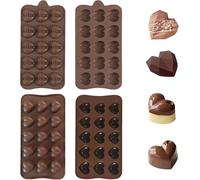 Stampo per Cioccolatini, 2 Pezzi, in Silicone, Antiaderente, a Forma Di Cuore, R