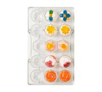 Stampo per CIOCCOLATINI a forma di FIORI SPRING - con 15 cavità - stampo in policarbonato ideale per la lavorazione del CIOCCOLATO