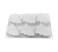 Stampo per cioccolatini con albero di Natale, strumento per pasticceria in silicone a 6 cavità, stampo per torte, decorazione di cupcake e muschio, pasticceria, cioccolato