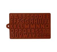 Stampo per cioccolatini con lettera - per lettere in silicone | per caramelle a forma di lettere da 6,81 x 4,29 pollici, in silicone a piccole lettere per caramelle al cioccolato