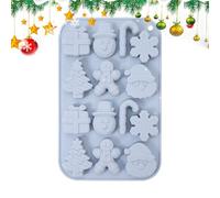 Stampo per cioccolatini natalizi | 14 da forno antiaderente in silicone, per fai da te, cottura, vacanze, fondente, torte, cibo, caramelle, sapone e biscotti