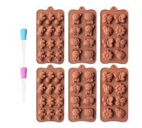 Stampo per Cioccolato | 6 Pezzi Facile Sgancio Riutilizzabile Attrezzo per Creazioni - Per Caramelle Gelatinose, Cioccolatini, Paste | Per Decorare Torte, Cioccolatini, Saponi, Ghiaccioli, Gelatine e