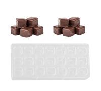 Stampo Per Cioccolato in Plastica Trasparente, Stampo Cioccolatino Quadro,Stampo per Cioccolatini, per Fare Cioccolatini, Pasticcini, Caramelle, Produzione Artigianale, Utensili da Cucina (Piazza)