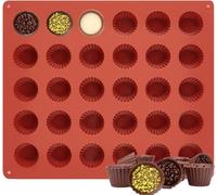 Stampo per Cioccolato in Silicone per burro di Arachidi Stampi per Cioccolatini Stampo per Cioccolatini con 30 Cavità Stampi Caramelle Riutilizzabili，per burro di Arachidi, Cioccolato, bombe cheto